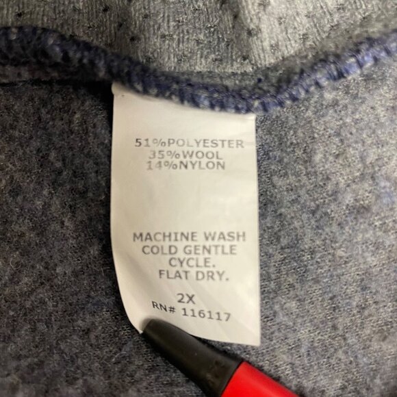 Overland Women's Wool Blend Full Zip Vest Blue Sz XXL Pockets Minimalist - Picture 7 of 8